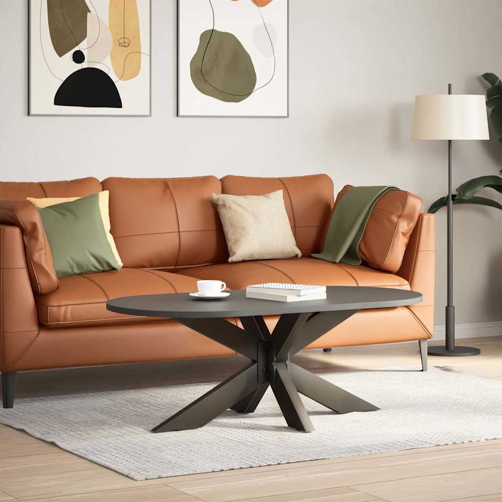 Žurnālgaldiņa kāja, zirnekļa formas, melna, 98x58x(42-43) cm, tērauds