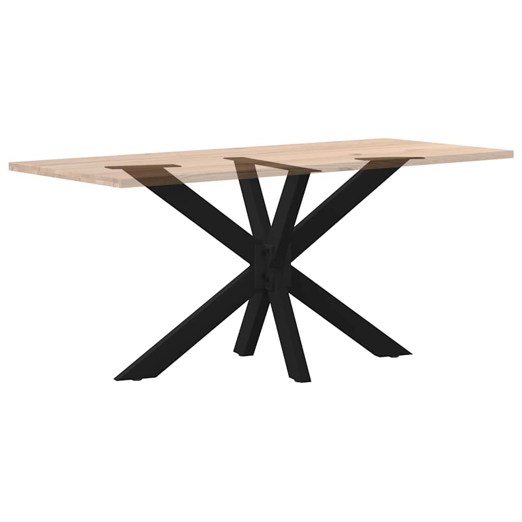 Ēdamistabas galda kāja, zirnekļa formas, melna, 120x68x(72-73) cm, tērauds