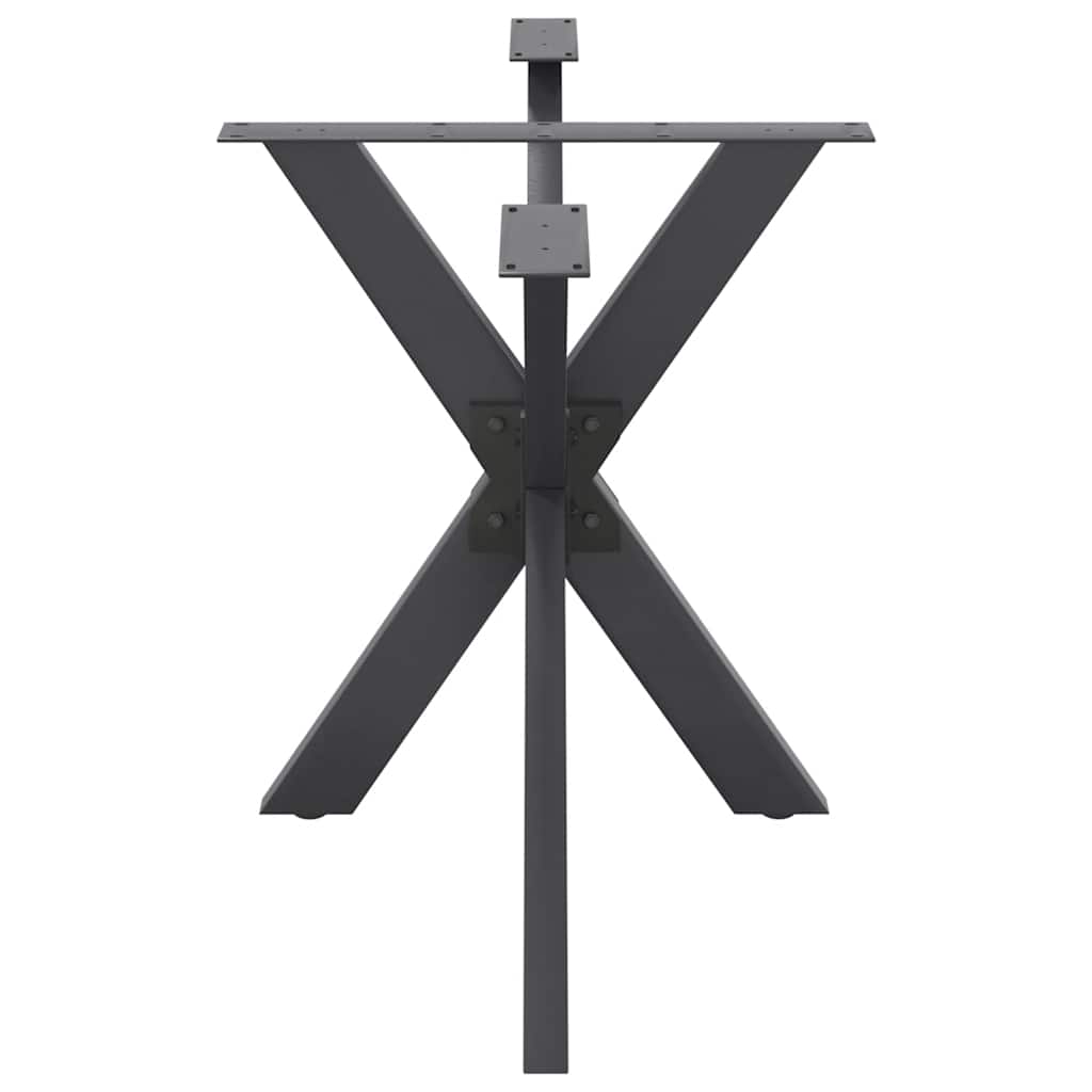 Valgomojo stalo koja, voro formos, antracito spalvos, 120x68x(72-73) cm, plienas