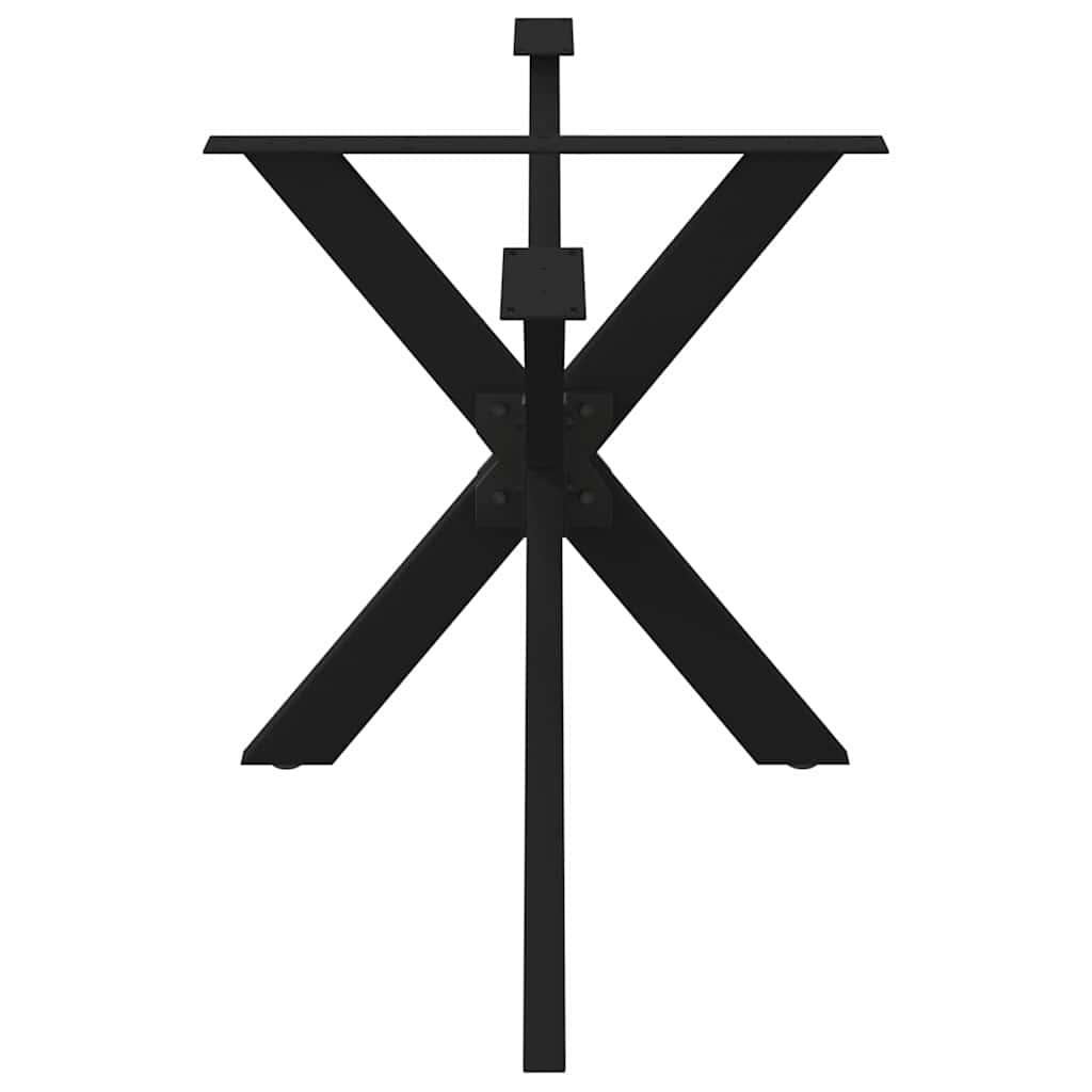 Valgomojo stalo koja, voro formos, juoda, 150x78x(72-73) cm, plienas