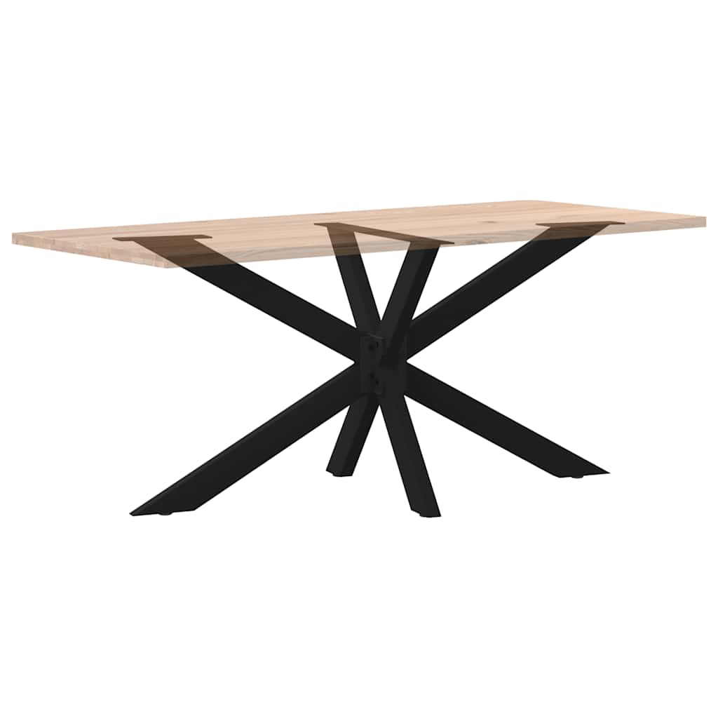 Valgomojo stalo koja, voro formos, juoda, 150x78x(72-73) cm, plienas
