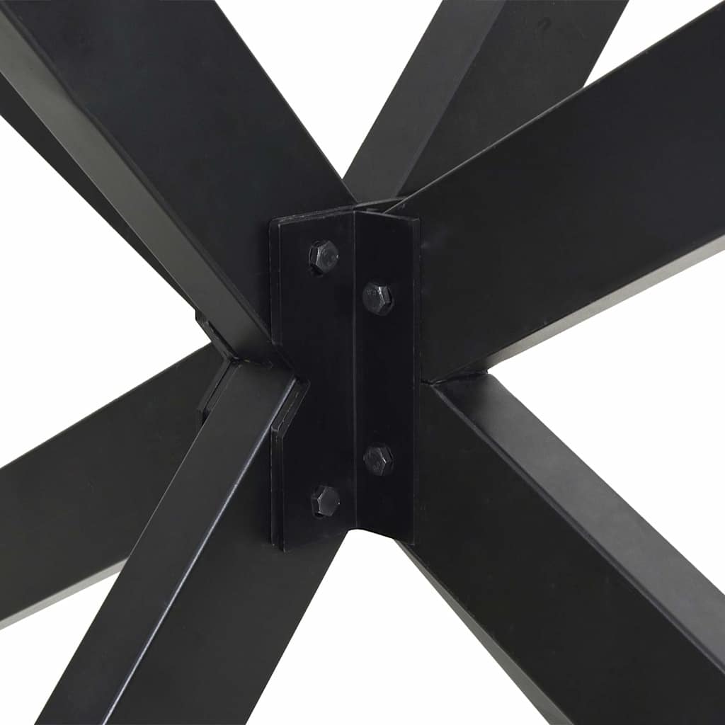 Valgomojo stalo koja, voro formos, antracito spalvos, 85x85x(72-73) cm, plienas