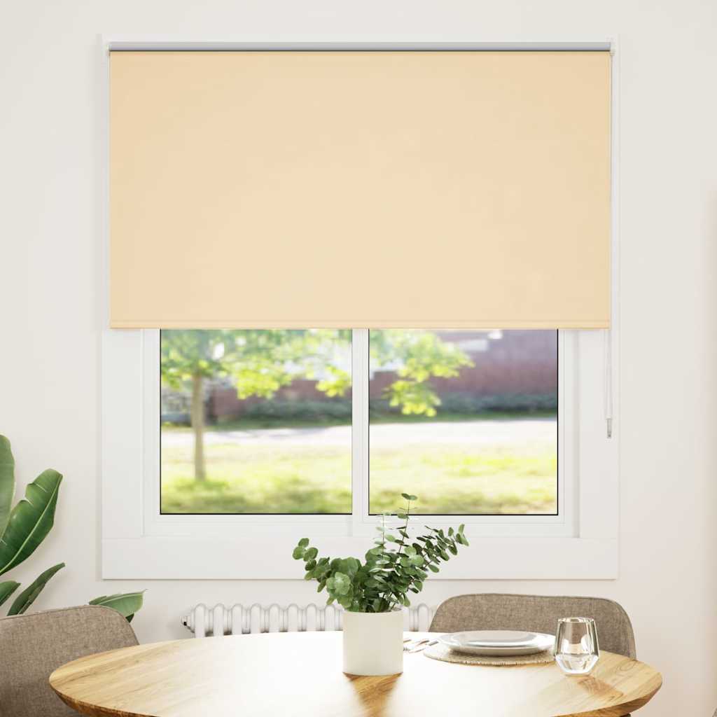 beige roller blind 120x130 cm fabric width 116.6 cm