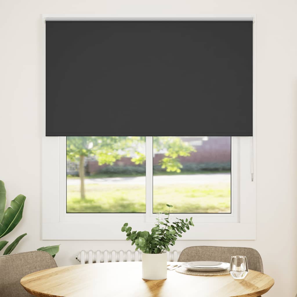 Blackout Roller Blind Black 135x175 cm Fabric width 131.6 cm