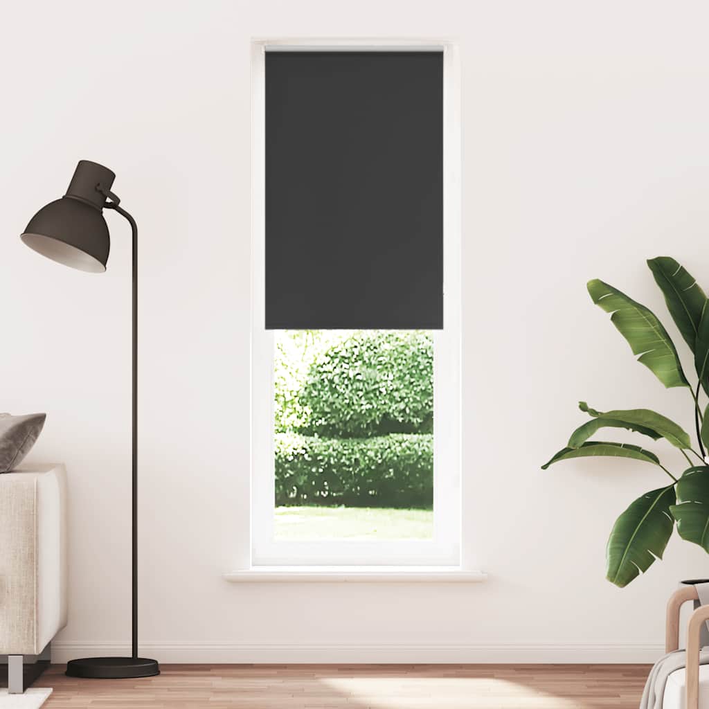 melns rullīšu žalūzijas 70x210 cm auduma platums 65,7 cm poliesters