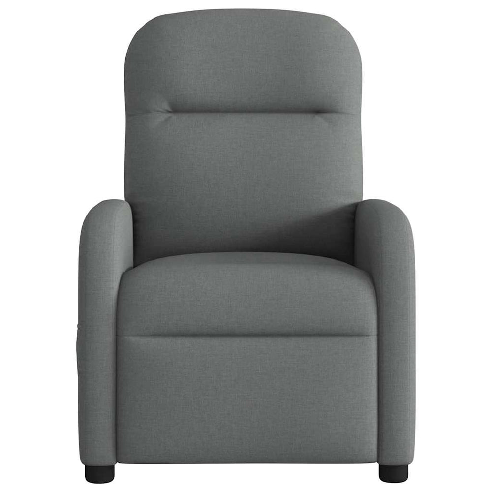 Reclining armchair, dark grey, fabric