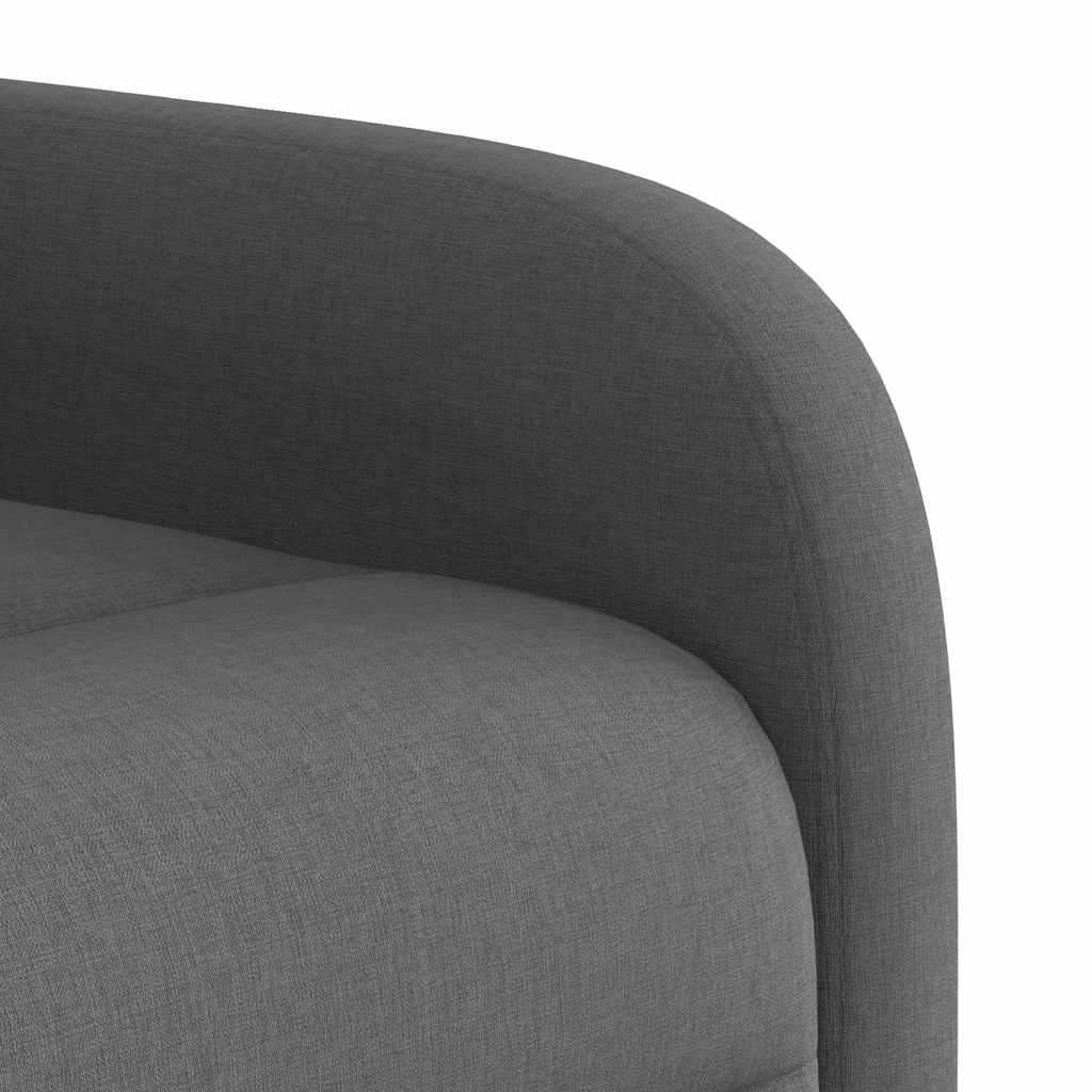 Reclining armchair, dark grey, fabric