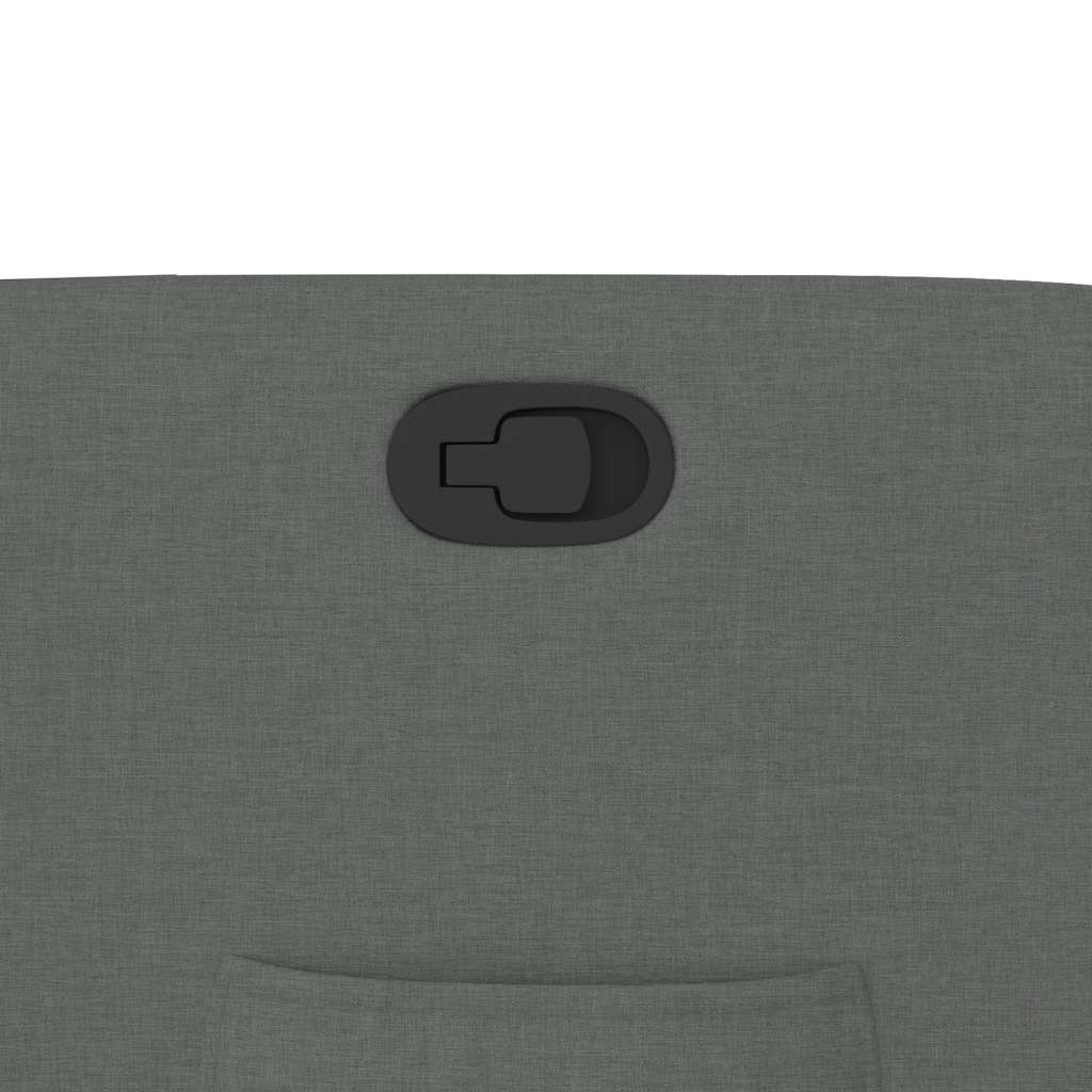 Reclining armchair, dark grey, fabric