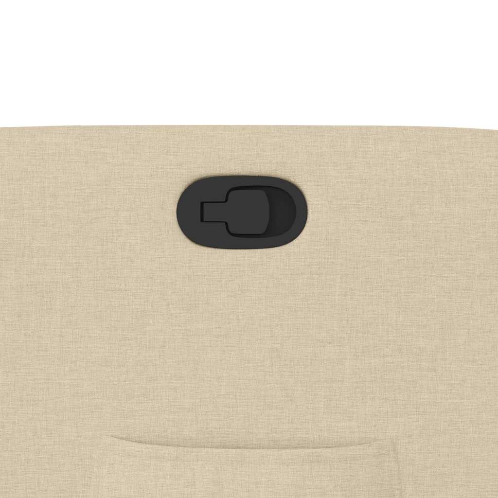 Recliner armchair, cream-colored, fabric