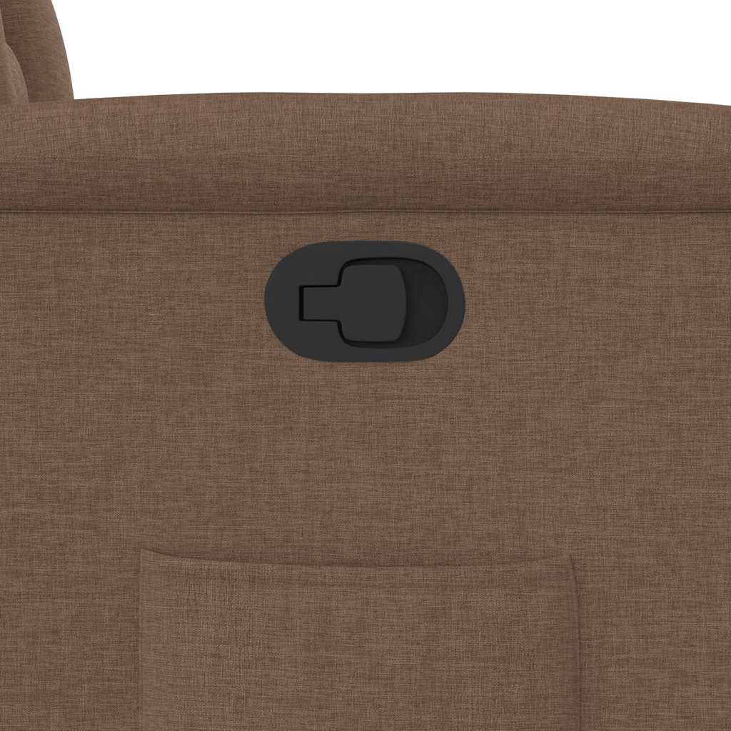 Reclining armchair, brown, fabric