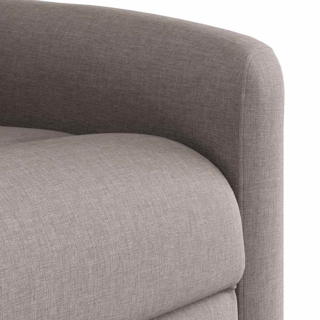 Atlošiamas masažinis krėslas, taupe spalvos, audinys