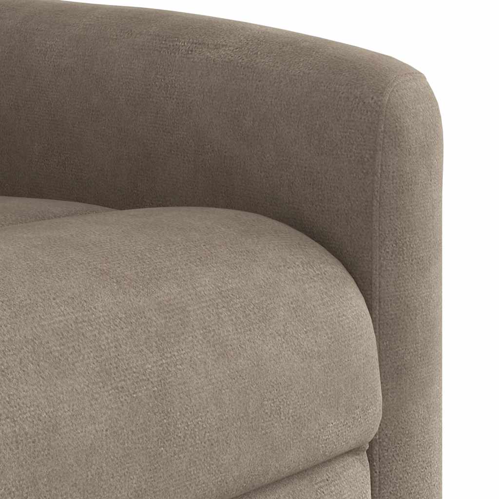 Atlošiamas masažinis krėslas, taupe, mikropluošto audinys