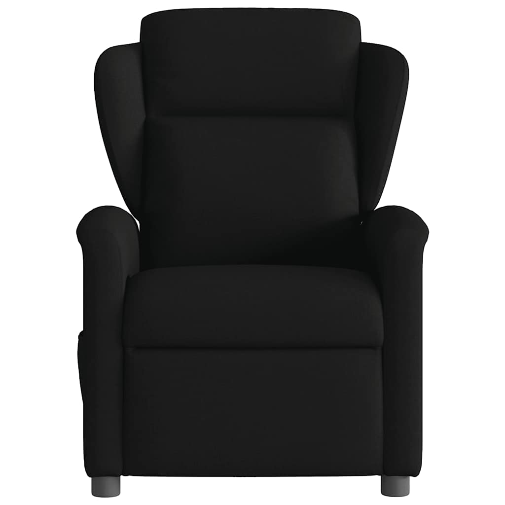 Recliner, black, fabric