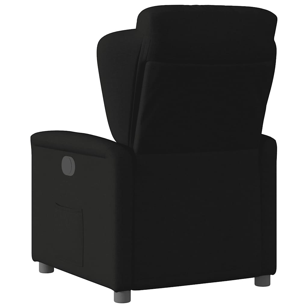 Recliner, black, fabric