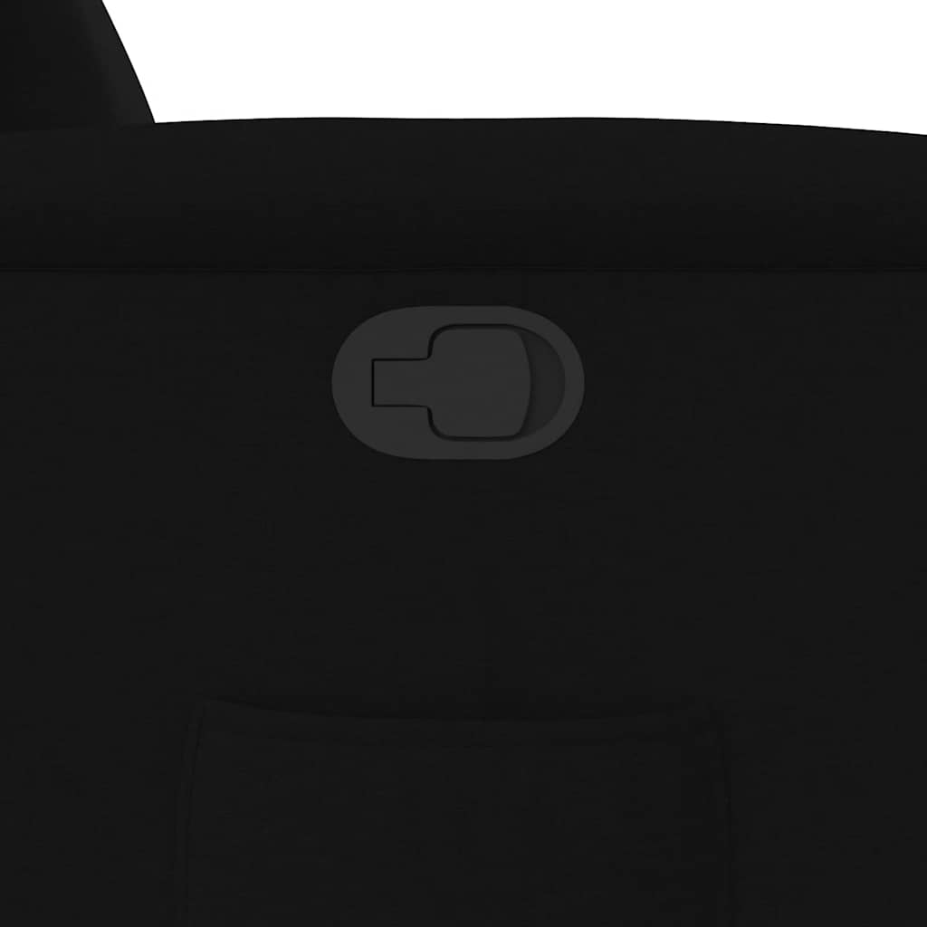 Recliner, black, fabric