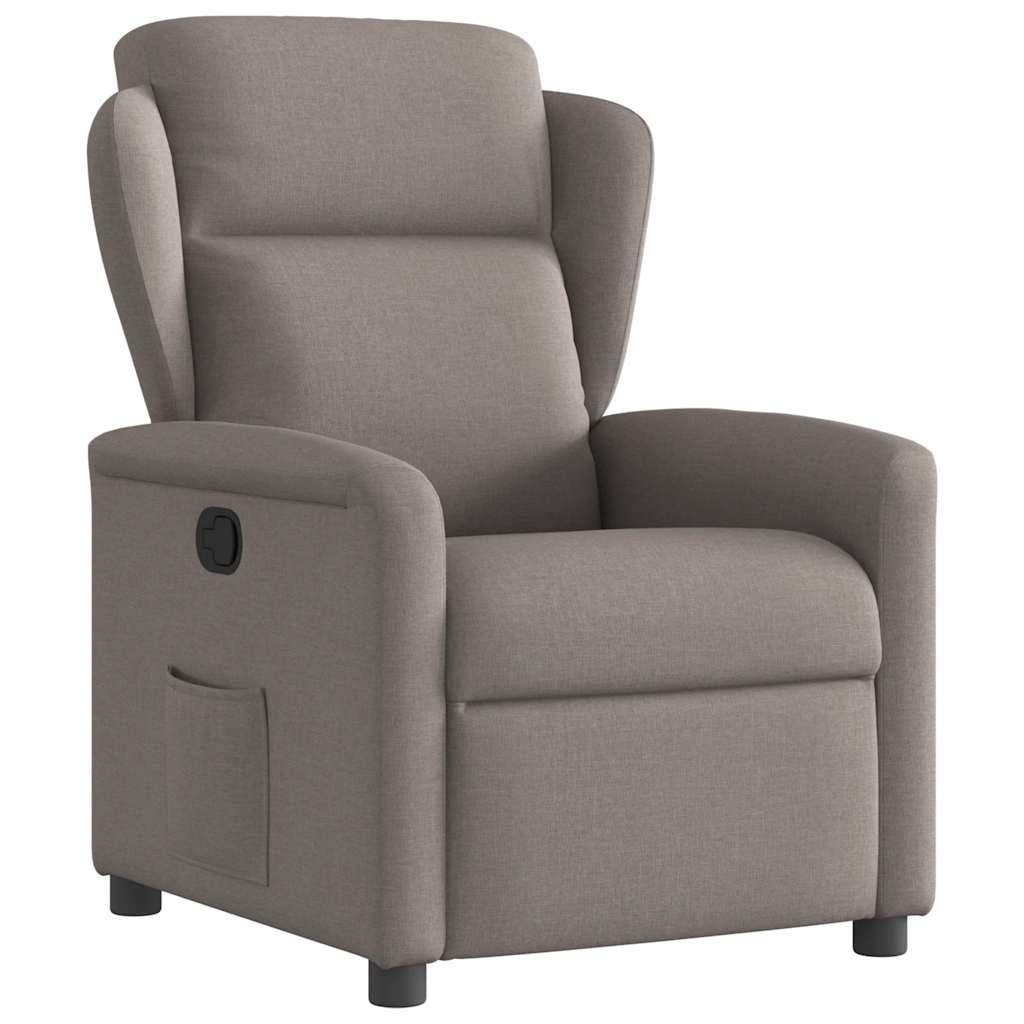 Recliner, taupe, fabric