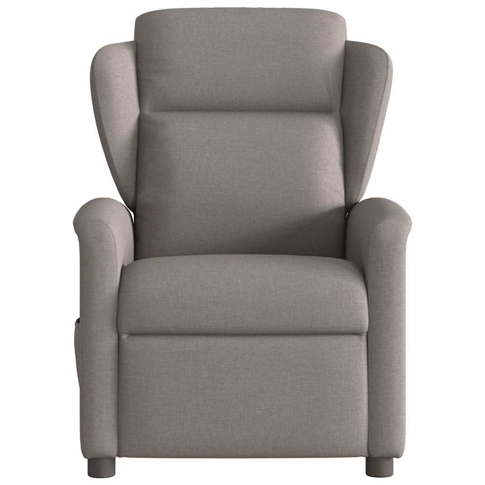 Recliner, taupe, fabric