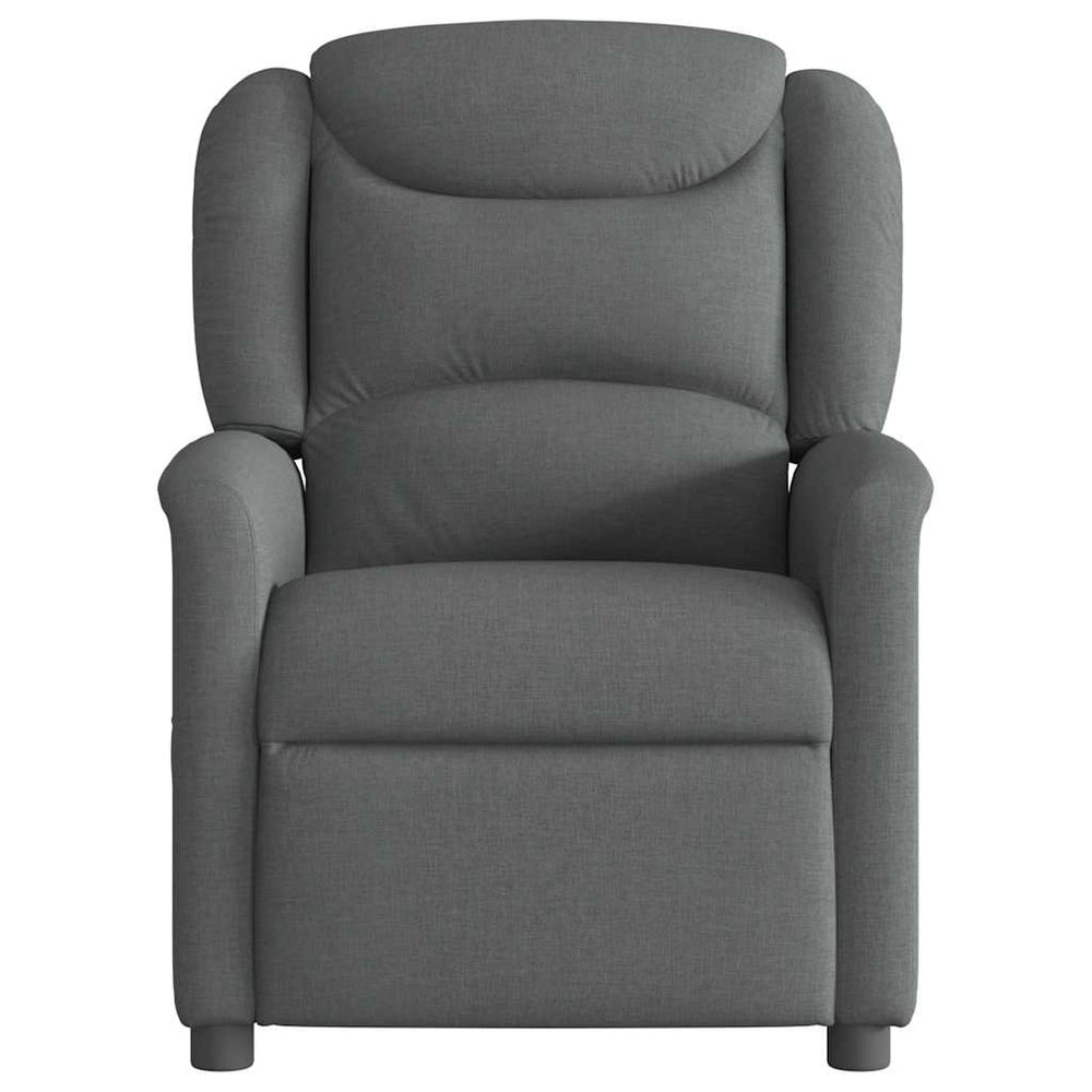 Reclining armchair, dark grey, fabric