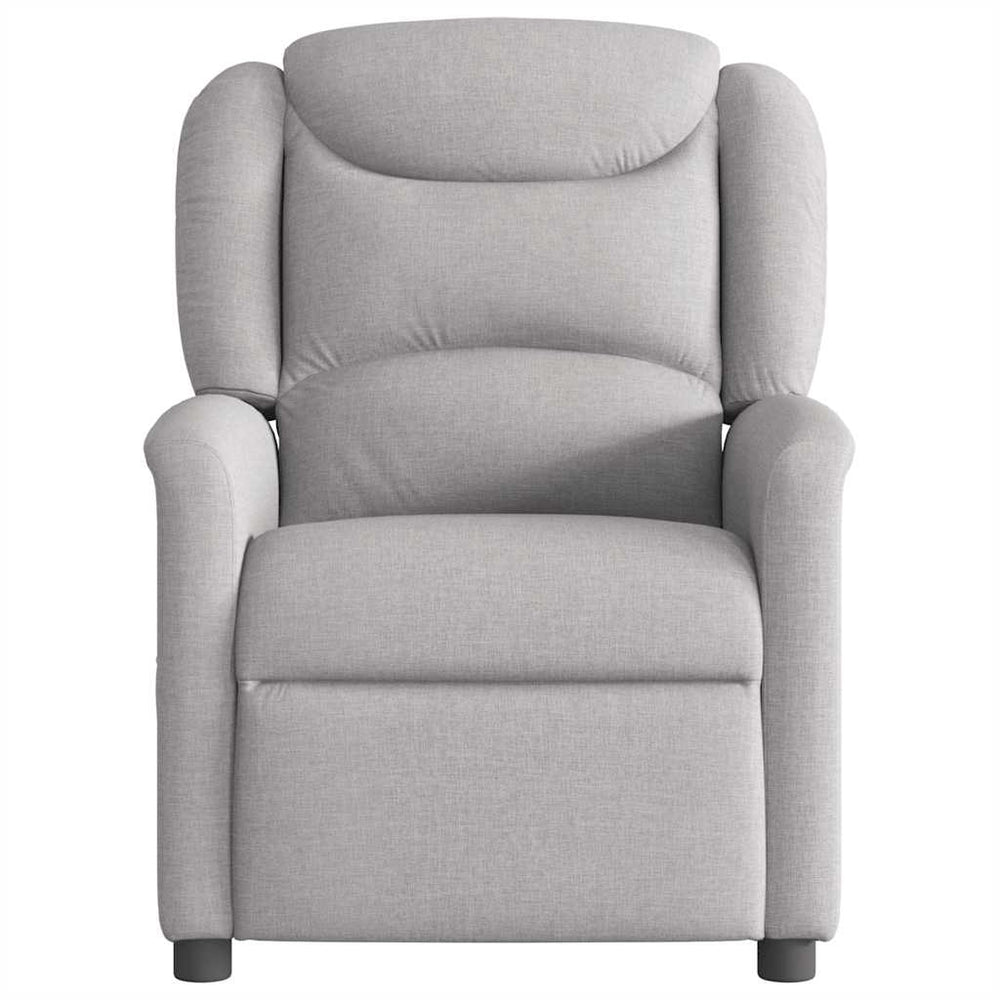 Recliner armchair, grey, fabric