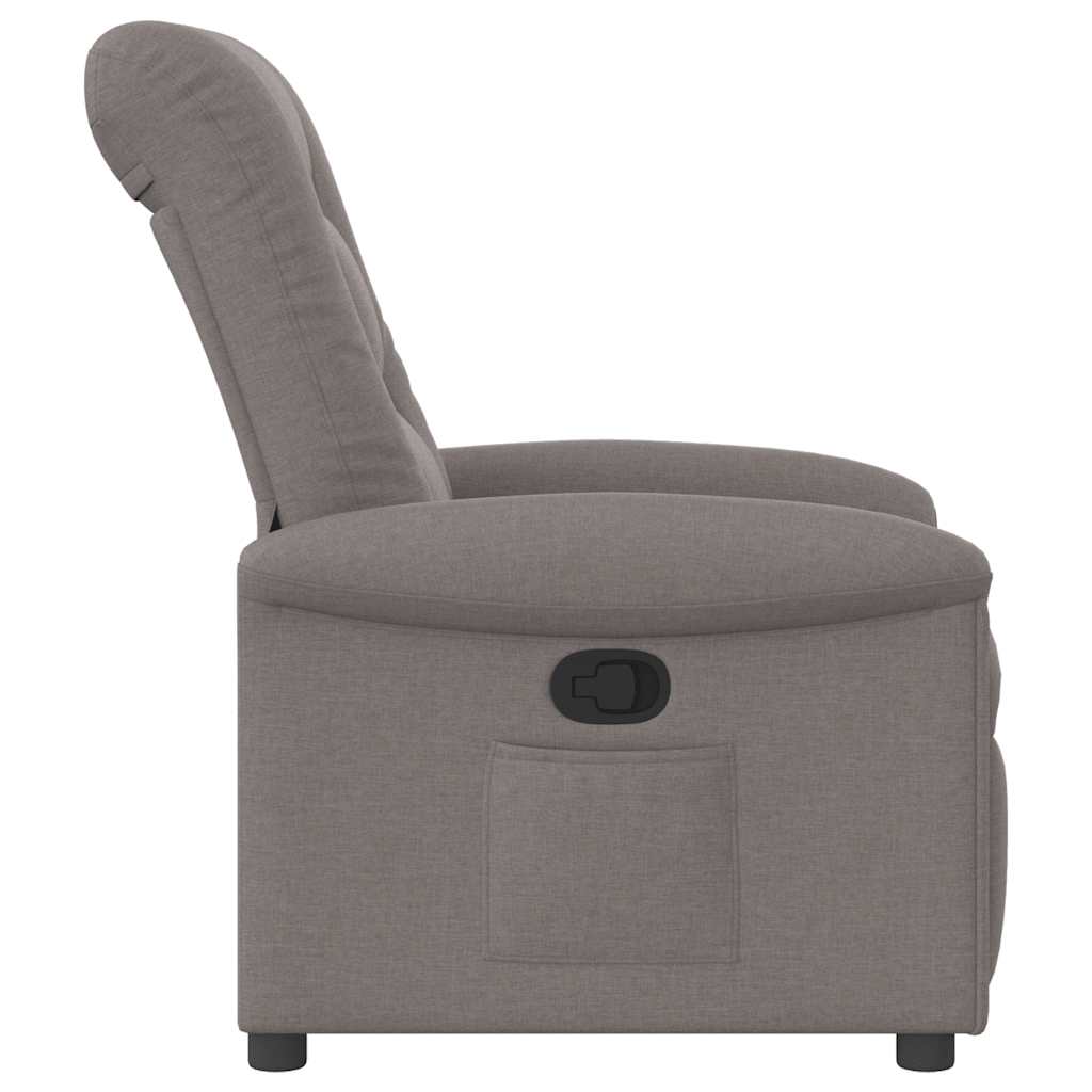Recliner, taupe, fabric