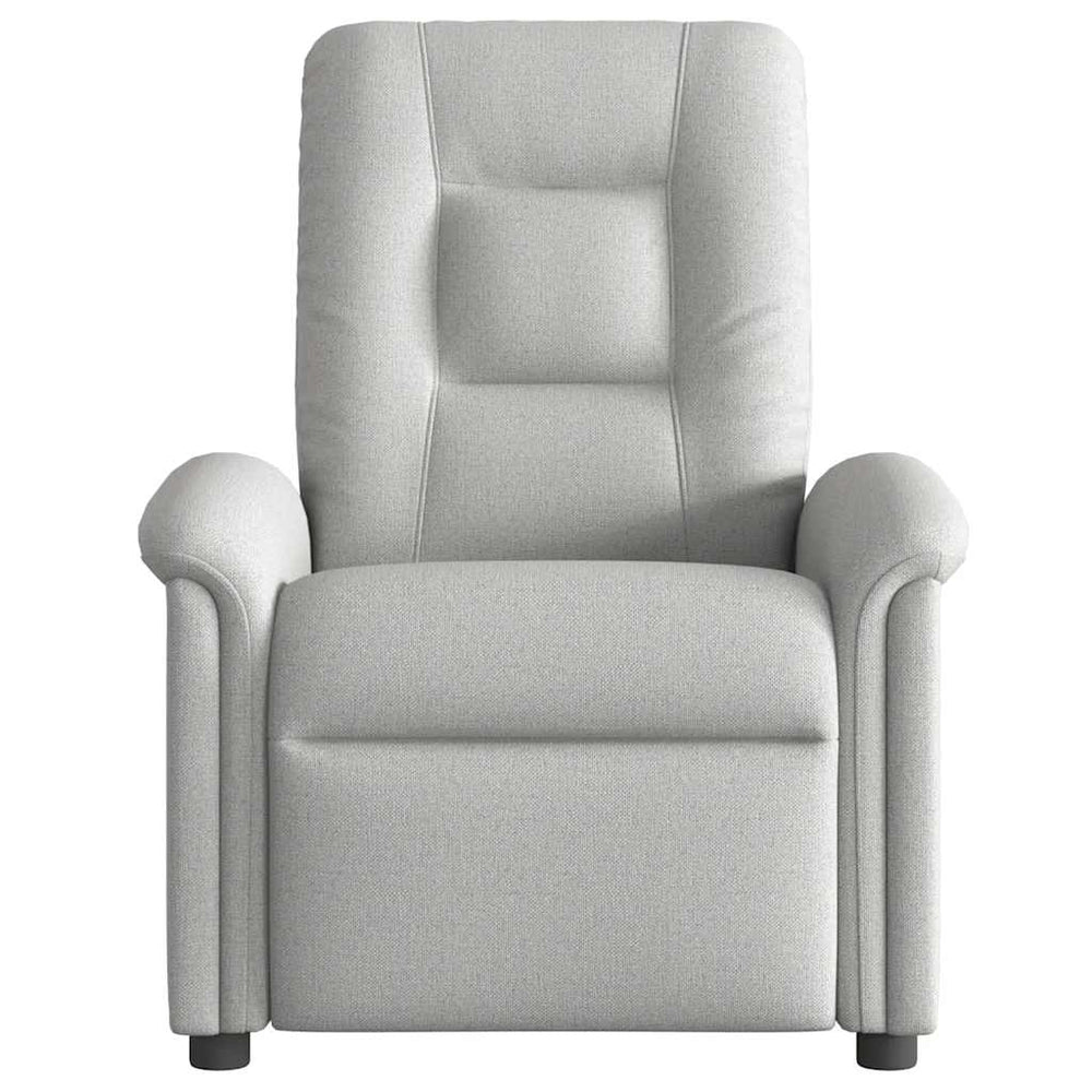 Recliner armchair, grey, fabric
