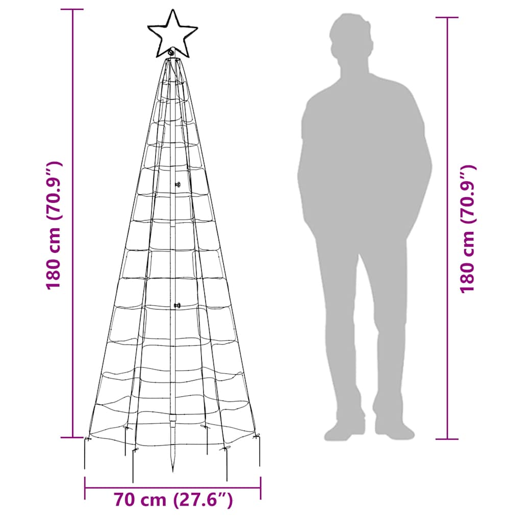 LED Kalėdų eglutė su smeigėmis 220 LED Šilta balta 180 cm (tik AU)