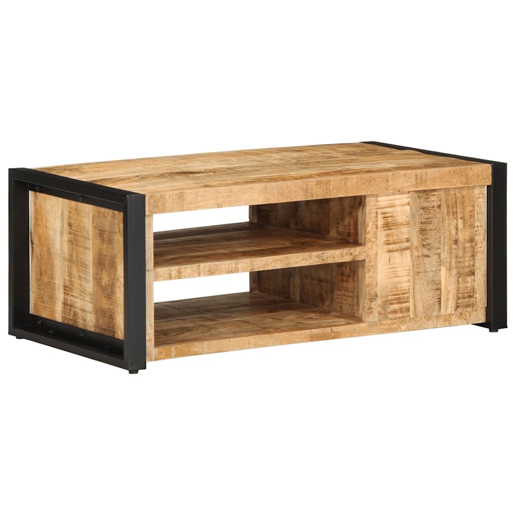 Kavos staliukas 90x50x36 cm Masyvus Rough Wood Mango