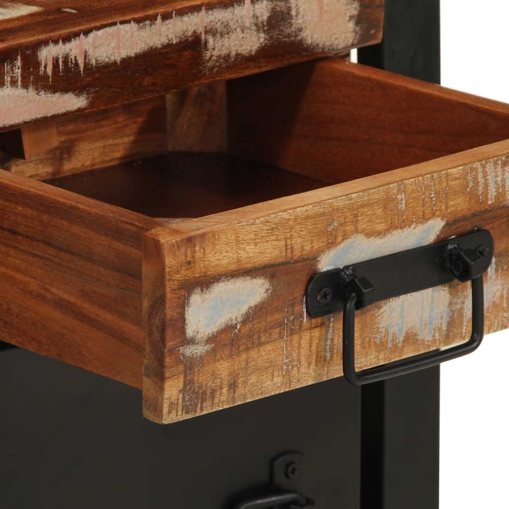 Bedside cabinets, 2 pcs., solid mango wood