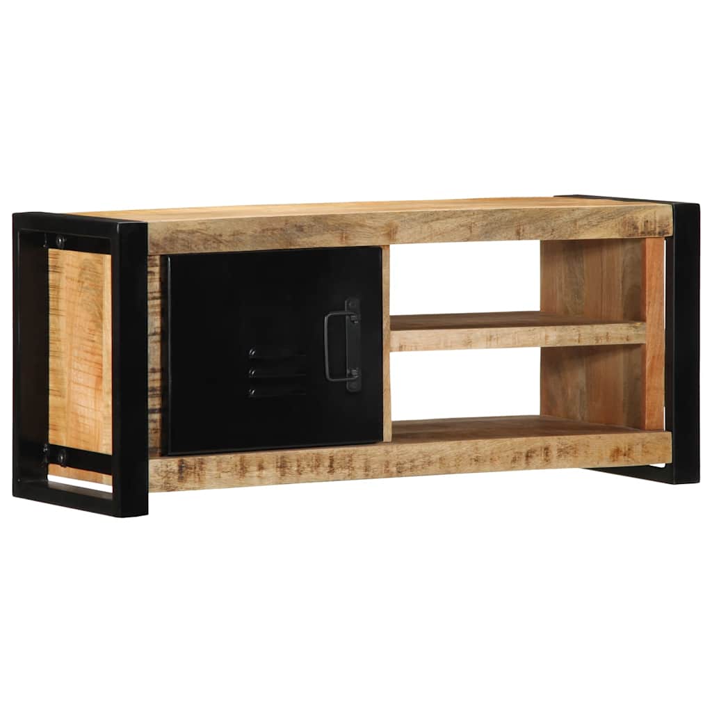 TV Cabinet 80x30x35 cm Solid Rough Mango Wood