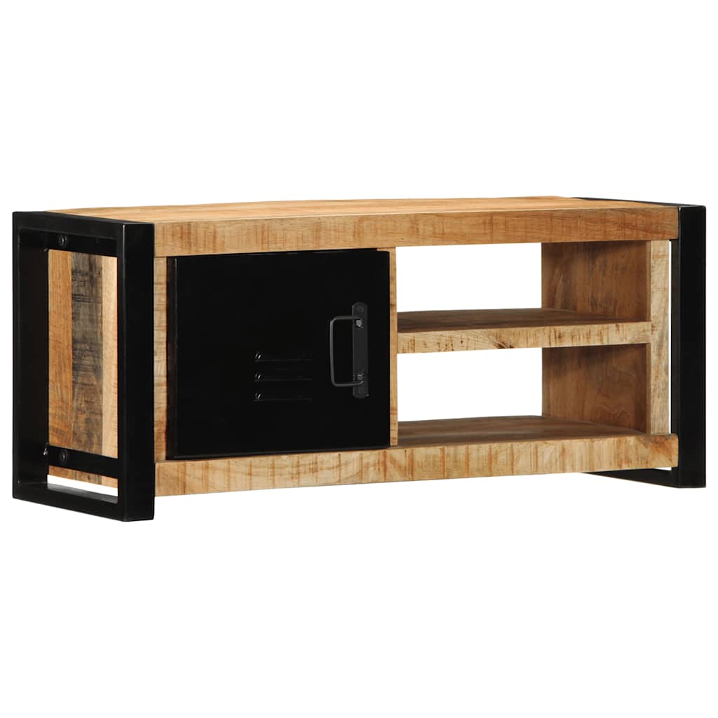 TV Cabinet 80x30x35 cm Solid Rough Mango Wood