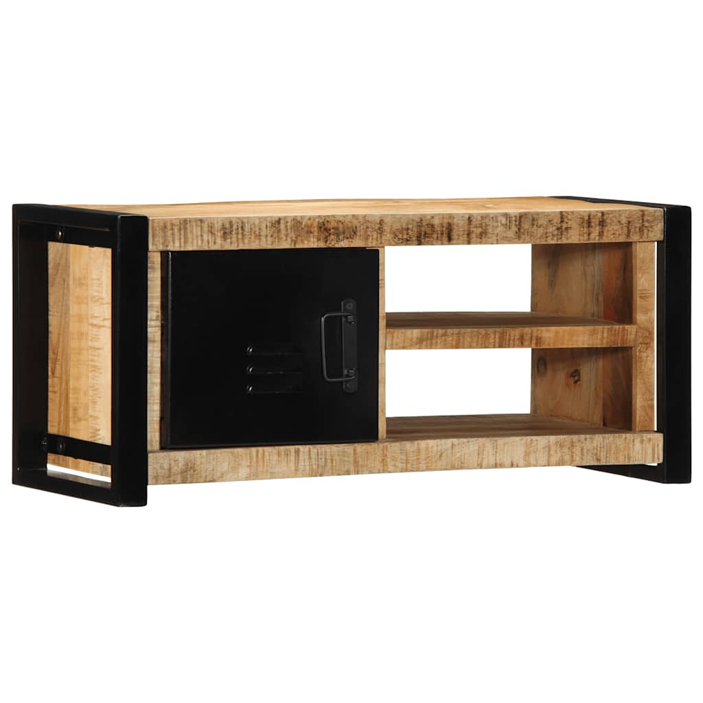 TV Cabinet 80x30x35 cm Solid Rough Mango Wood