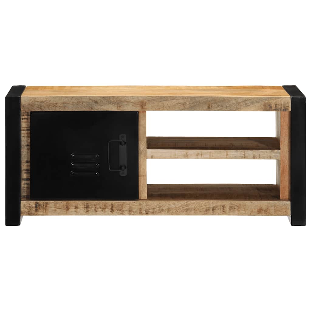 TV Cabinet 80x30x35 cm Solid Rough Mango Wood