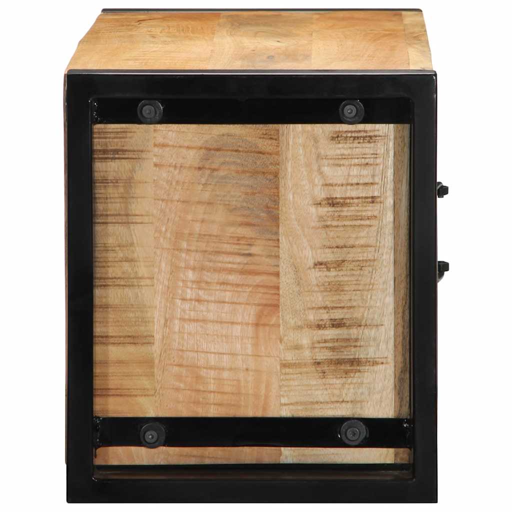 TV Cabinet 80x30x35 cm Solid Rough Mango Wood