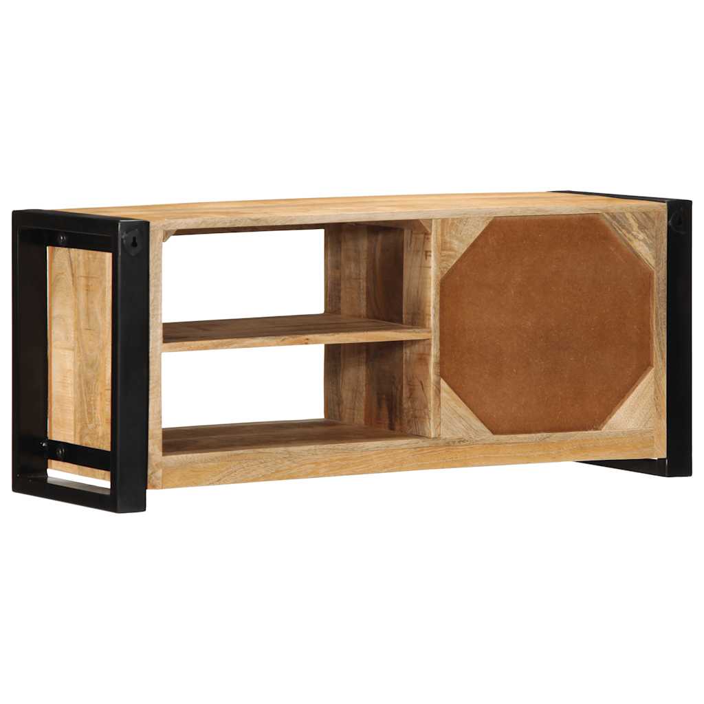 TV Cabinet 80x30x35 cm Solid Rough Mango Wood