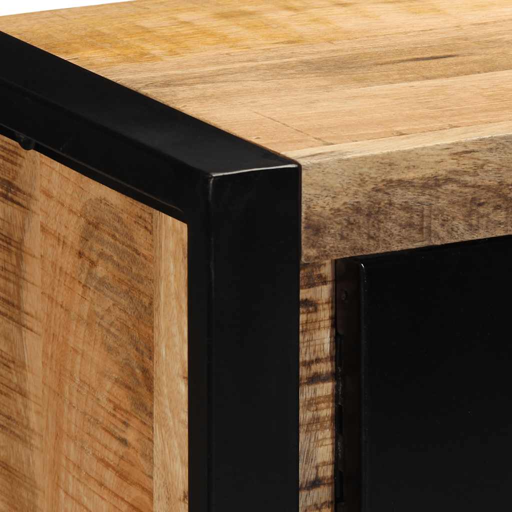 TV Cabinet 80x30x35 cm Solid Rough Mango Wood