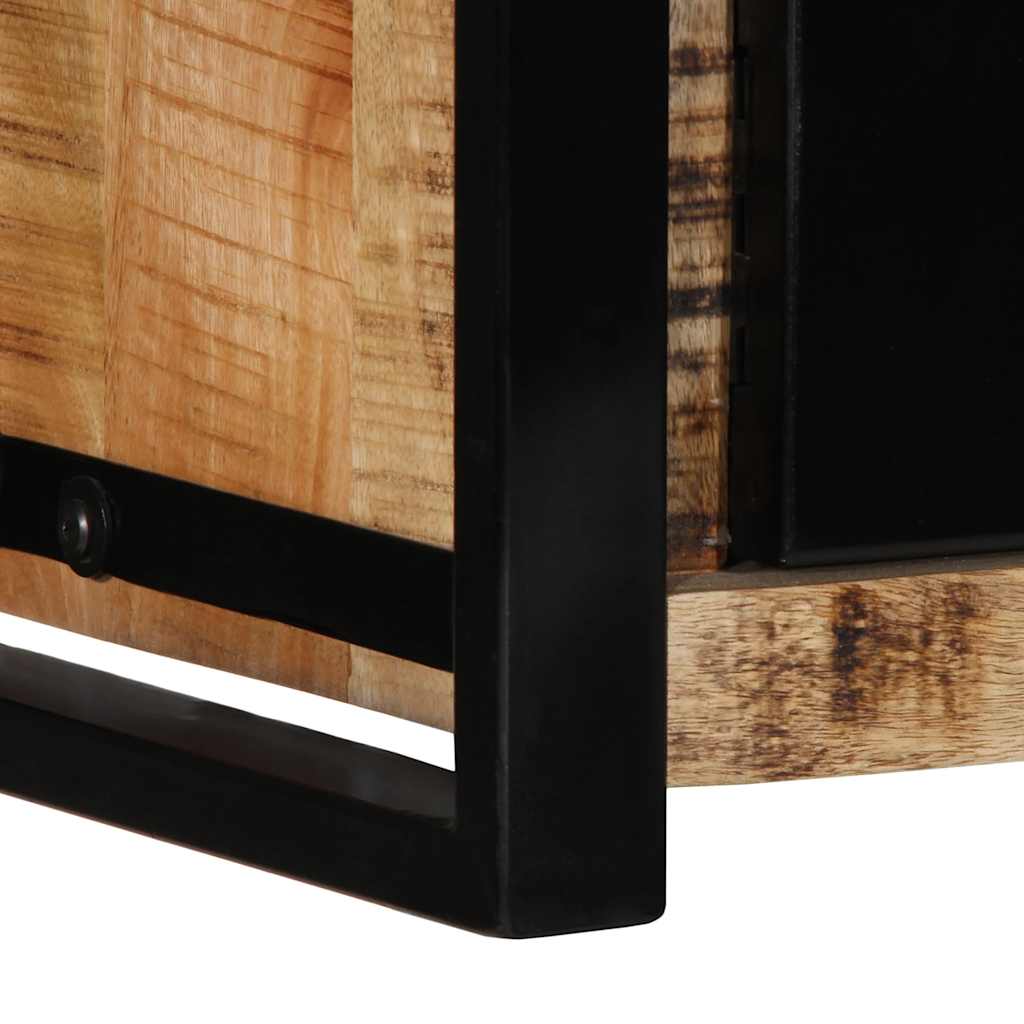 TV Cabinet 80x30x35 cm Solid Rough Mango Wood