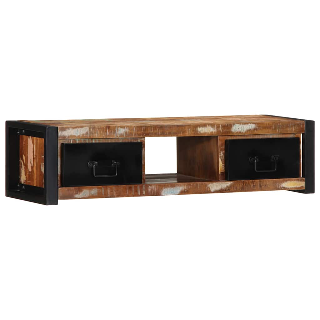 TV skapītis 100x30x25 cm, dabīgi apstrādāts masīvkoks