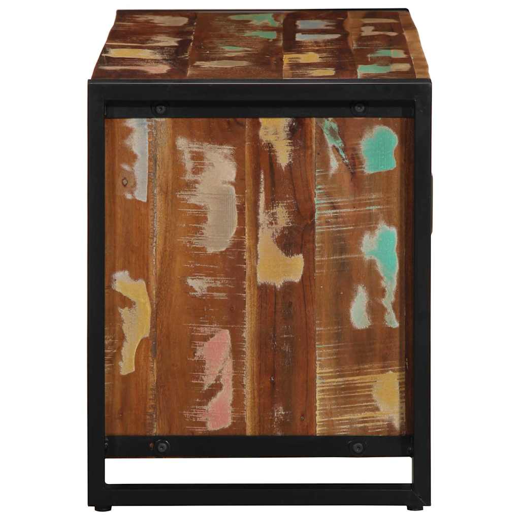 Shoe Bench Multicoloured Solid Reclaimed Wood