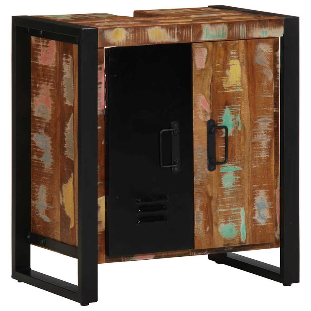 Bathroom Cabinet with Storage Brown Solid Reclaimed Wood