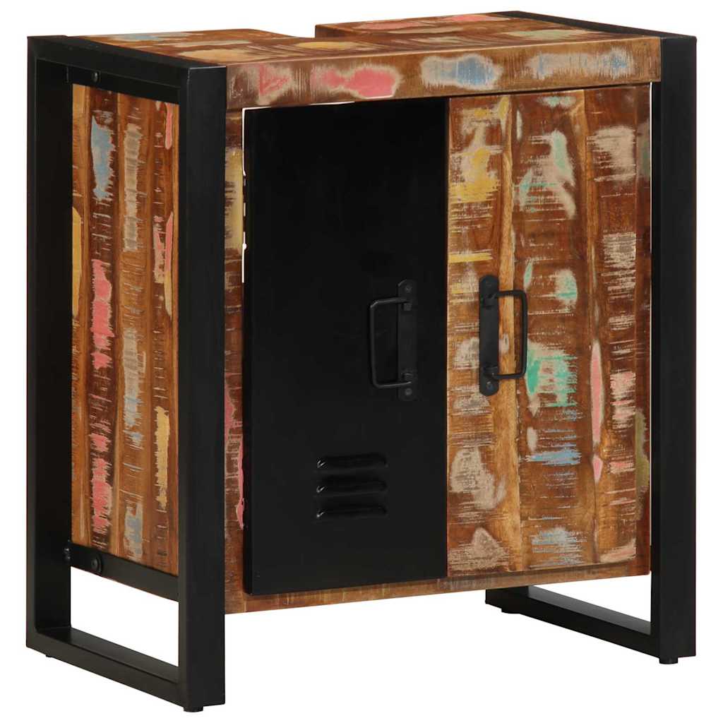 Bathroom Cabinet with Storage Brown Solid Reclaimed Wood