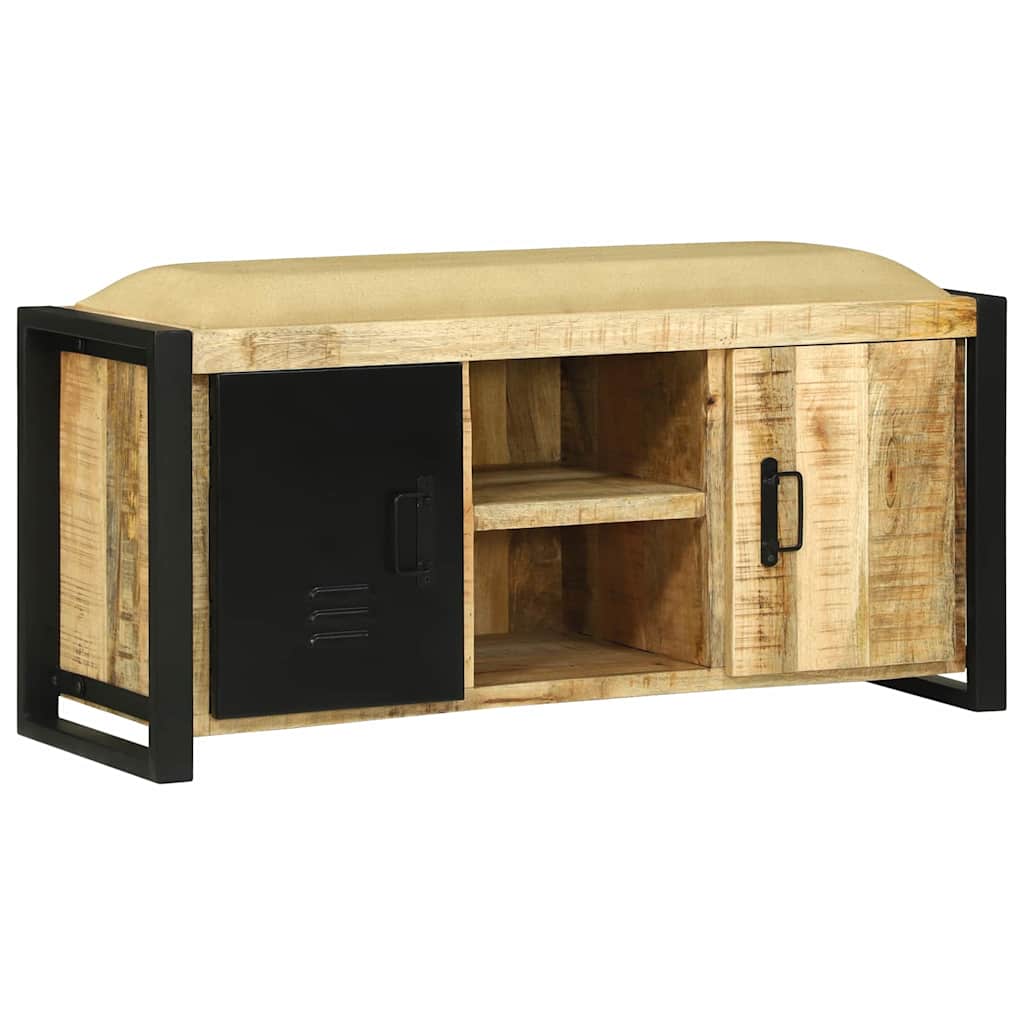 Storage Bench Brown 100 x 35 x 50 cm Solid Mango Wood