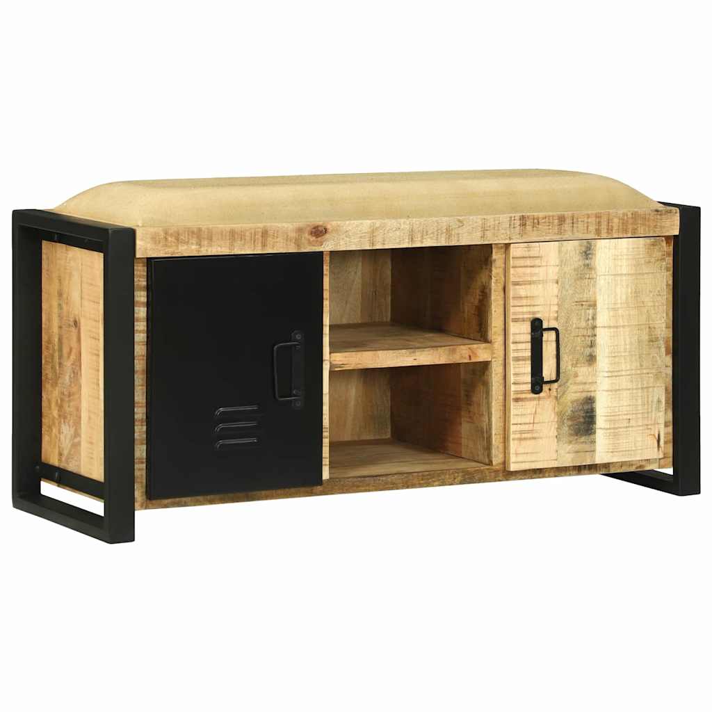 Storage Bench Brown 100 x 35 x 50 cm Solid Mango Wood