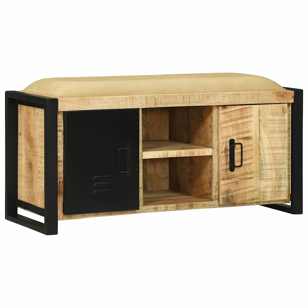 Storage Bench Brown 100 x 35 x 50 cm Solid Mango Wood