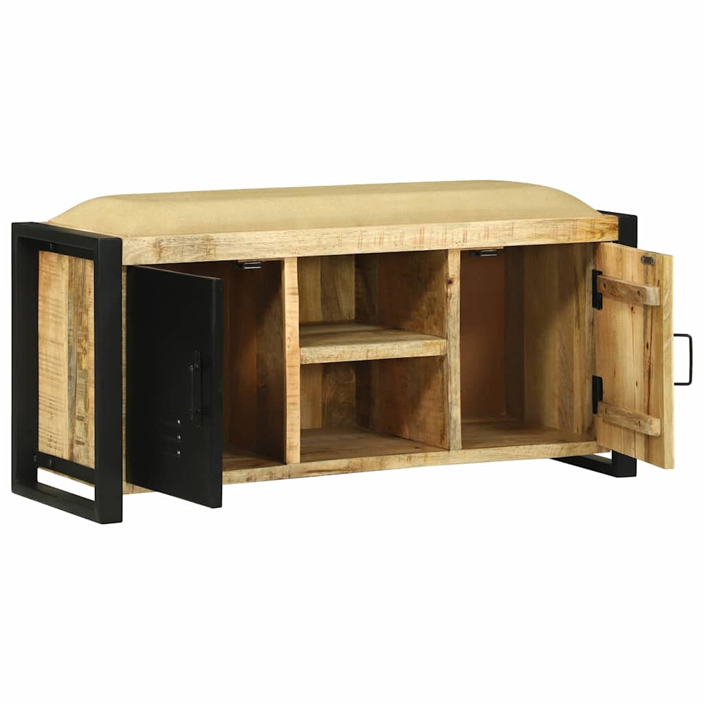 Storage Bench Brown 100 x 35 x 50 cm Solid Mango Wood