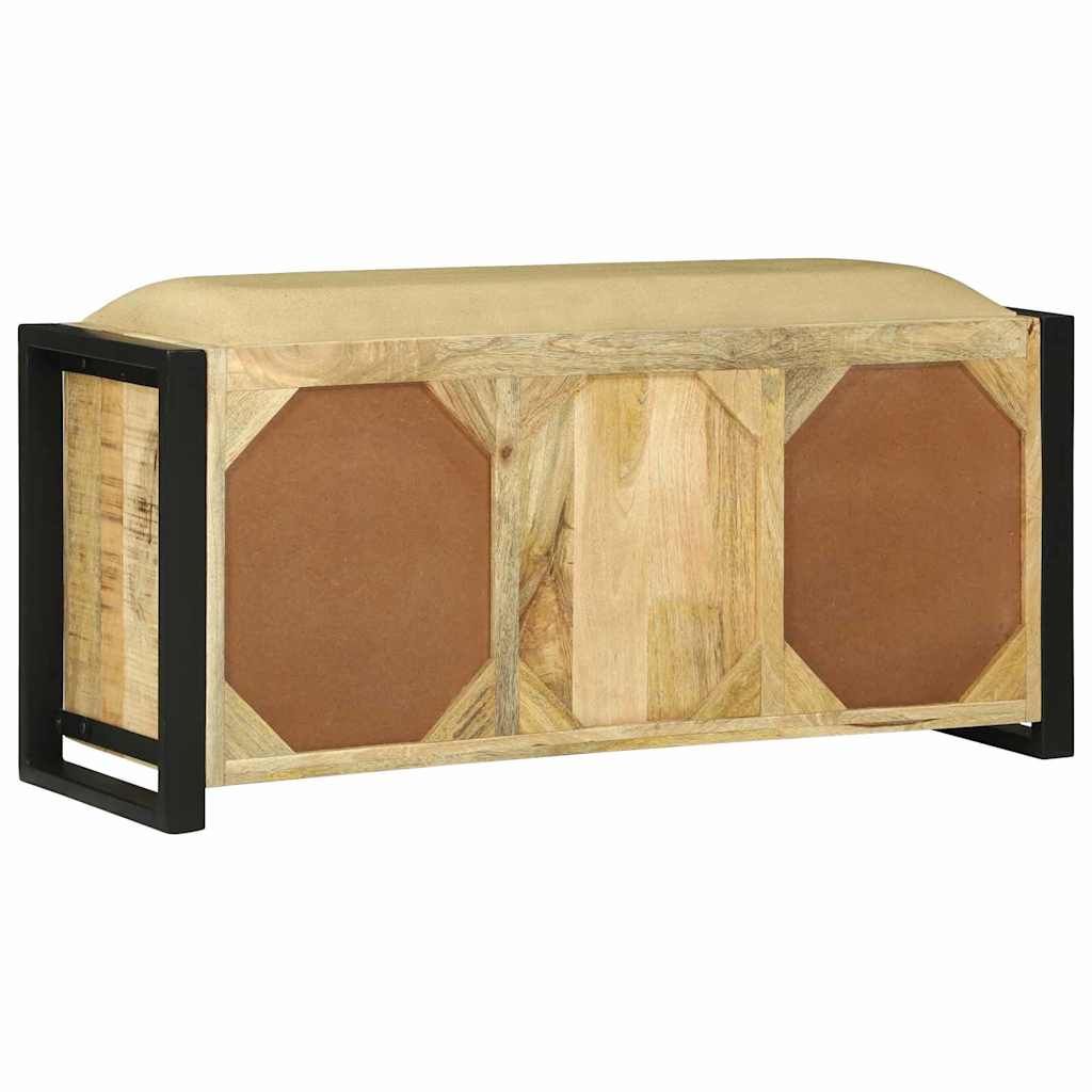 Storage Bench Brown 100 x 35 x 50 cm Solid Mango Wood