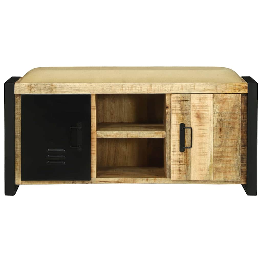 Storage Bench Brown 100 x 35 x 50 cm Solid Mango Wood