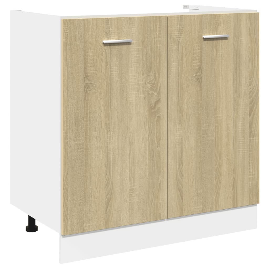 Kitchen cabinet set, 7-piece, "Lyon", oak