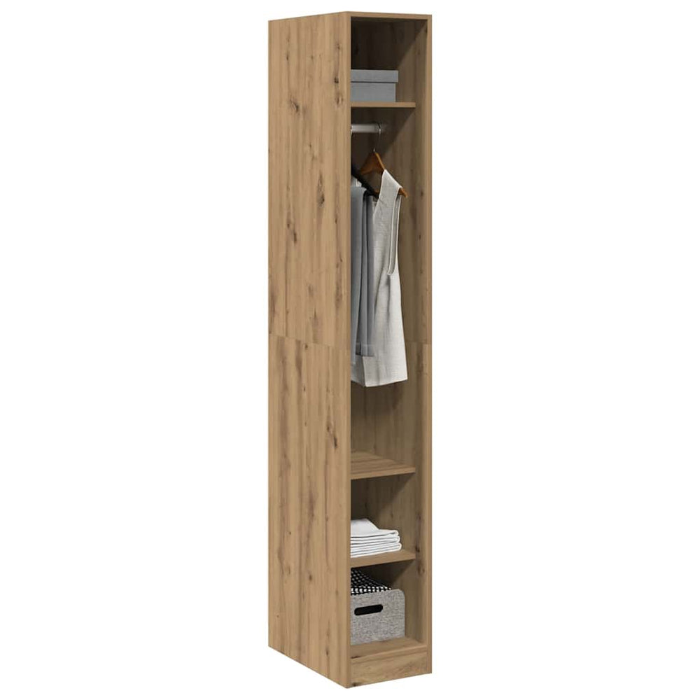 Wardrobe, artisan oak, 30x50x200cm, engineered wood