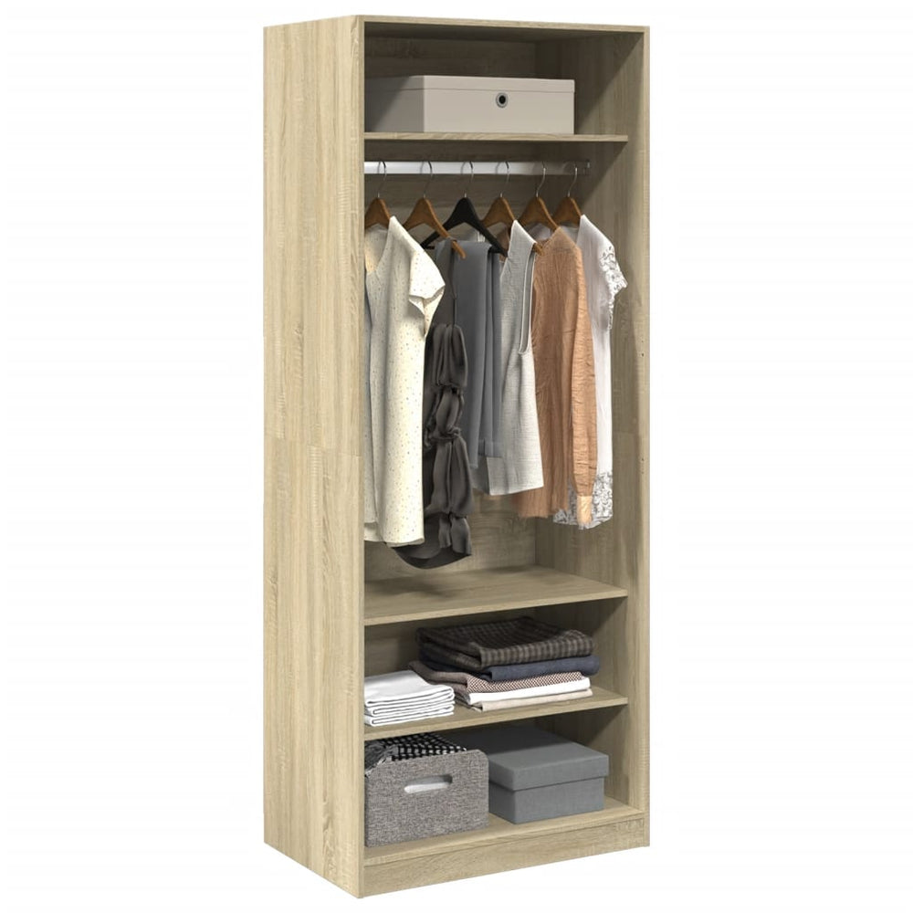 Wardrobe, Sonoma oak, 80x50x200cm, engineered wood