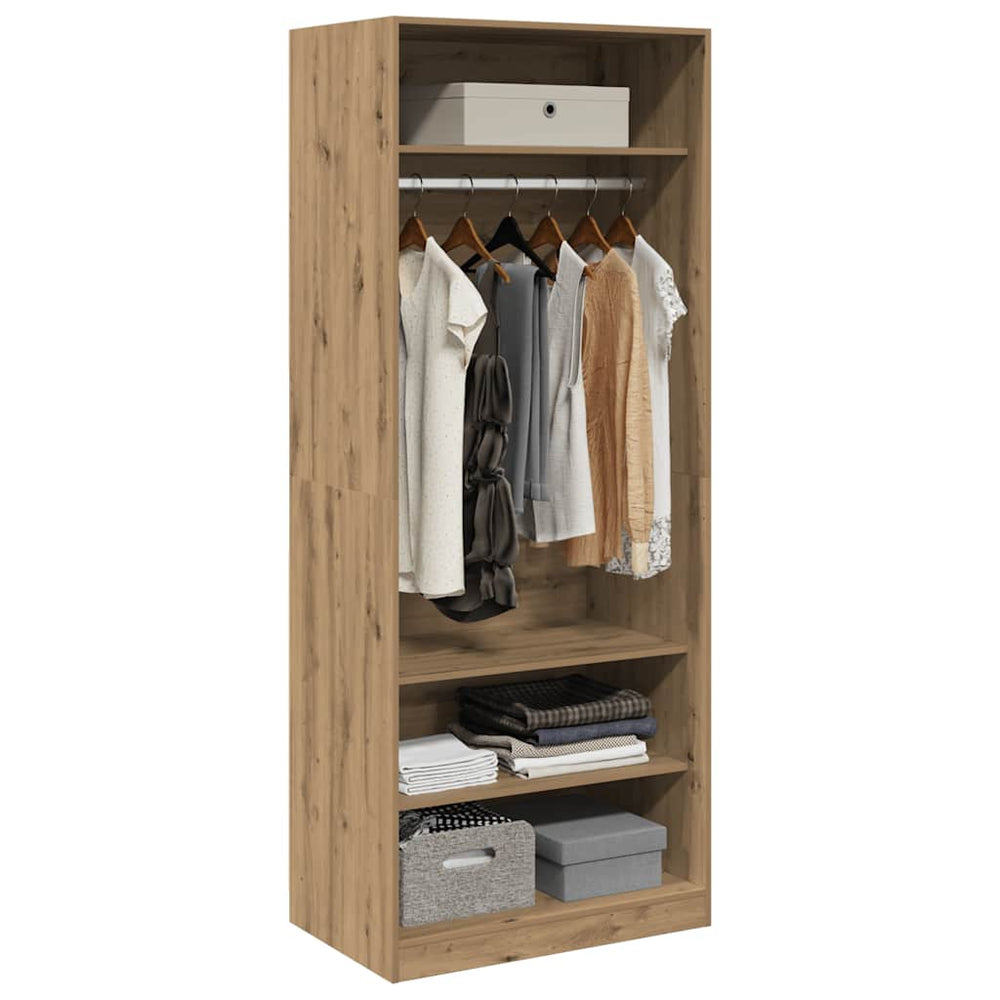 Wardrobe, artisan oak, 80x50x200cm, engineered wood